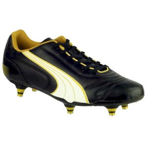 Leather Screw-In Football Boots for Soft Ground