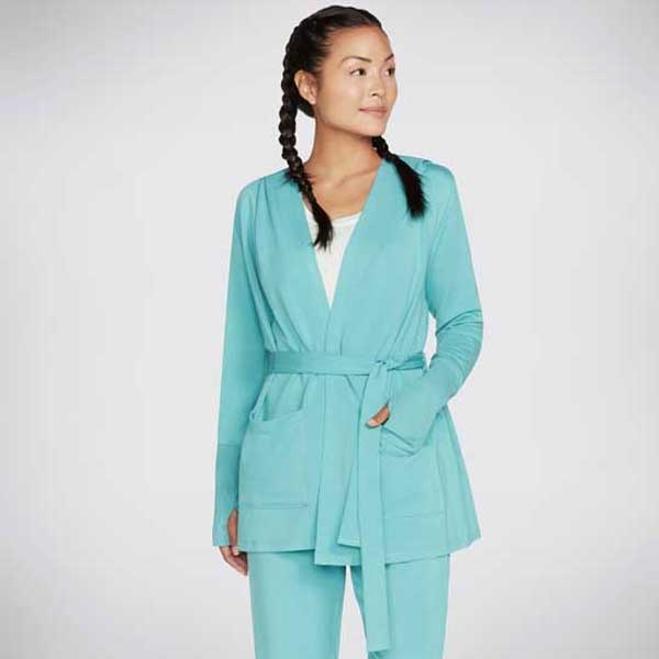 Ladies Everyday Belted Hoodigan with Silky Touch Fabric