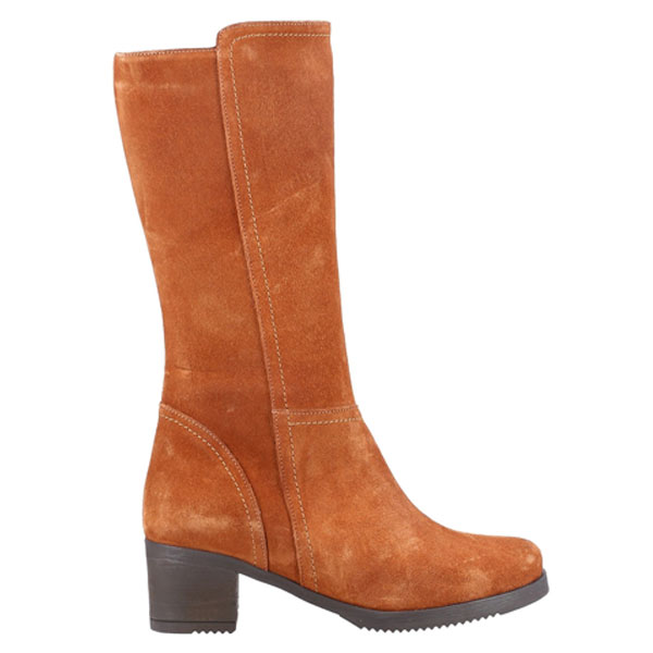 Lucy Ladies Knee Boots with Side Zip