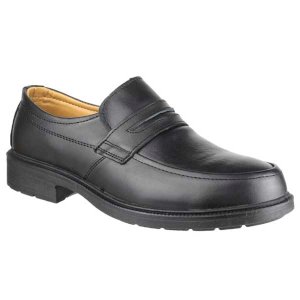 Men's Black FS46 Mocc Toe S1P Src Safety Slip On Shoe