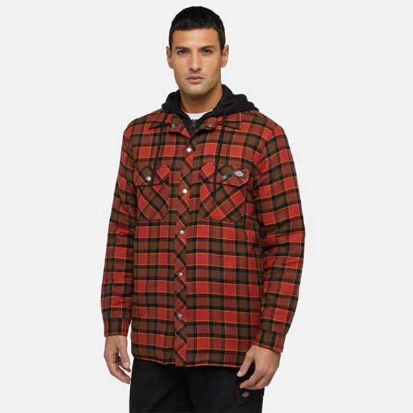 Men’s Fleece Hooded Shirt with Cotton Flannel