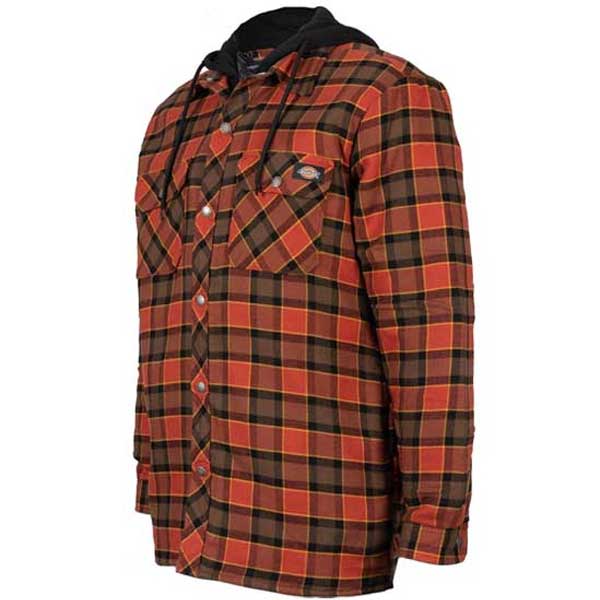 Men’s Fleece Hooded Shirt with Cotton Flannel