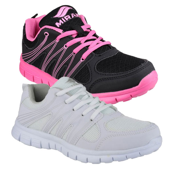Ladies Milos Comfort Fit Lace-Up Sneakers