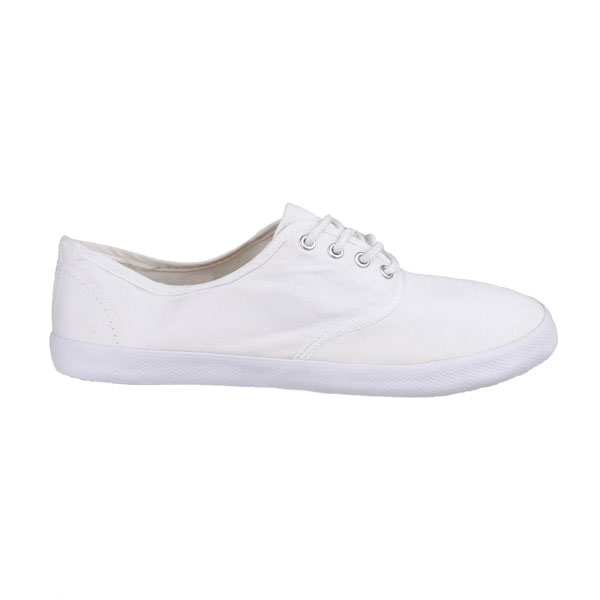 Mirak GB White Lace-Up Plimsolls Large