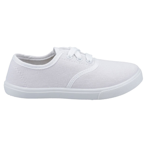 Mirak GB White Lace Up Plimsolls