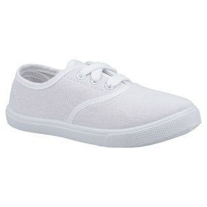 Mirak GB White Lace Up Plimsolls Small