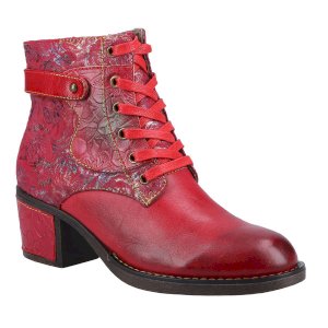 Musa Funky Floral Block Heel Boots