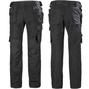 Oxford Black Flex Fit Work Trouser for Men