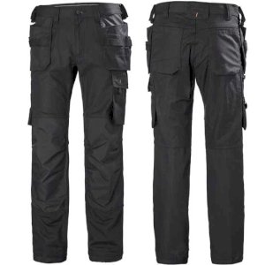 Oxford Black Flex Fit Work Trouser for Men