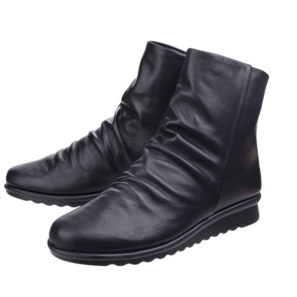 Pan Fried Ruched Women’s Ankle Boot