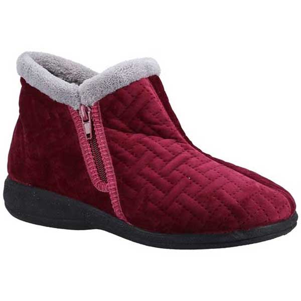 Perendale Comfort Booties With Zip Side