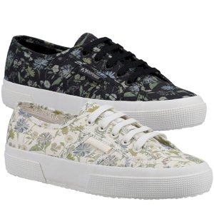 Printed Floral Lace-Up Shoes