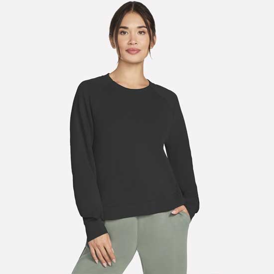 Black Skechluxe Crewneck Designed For Everyday Wear