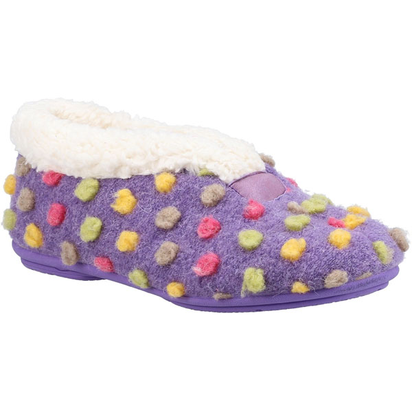 Snowberry Slip-On Polka Slippers for Women