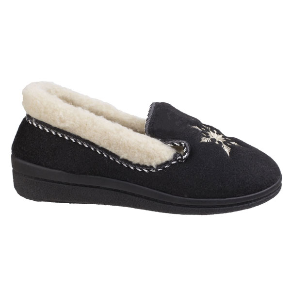 Snowflake Faux Lined Comfort Slippers