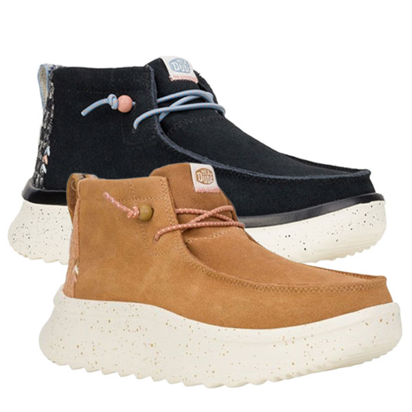 Wendy Peak Elastic Lace Comfort Suede Boots