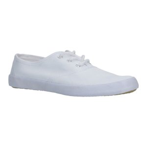 Unisex Small Fit White Canvas Plimsolls